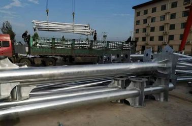 Galvanized Mild Steel Seamless Tube 16KHM Wind Speed For Street Light Steel Lamp