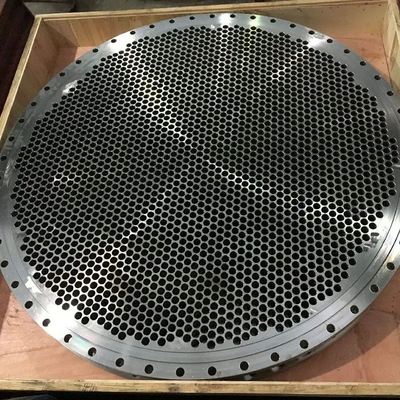 SPECIAL FLANGE TUBE SHEET FOR HEAT EXCHANGERS Ø1270 mm Thickness 148 mm Material A182 F316L