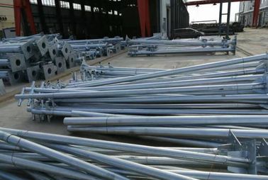 Galvanized Mild Steel Seamless Tube 16KHM Wind Speed For Street Light Steel Lamp